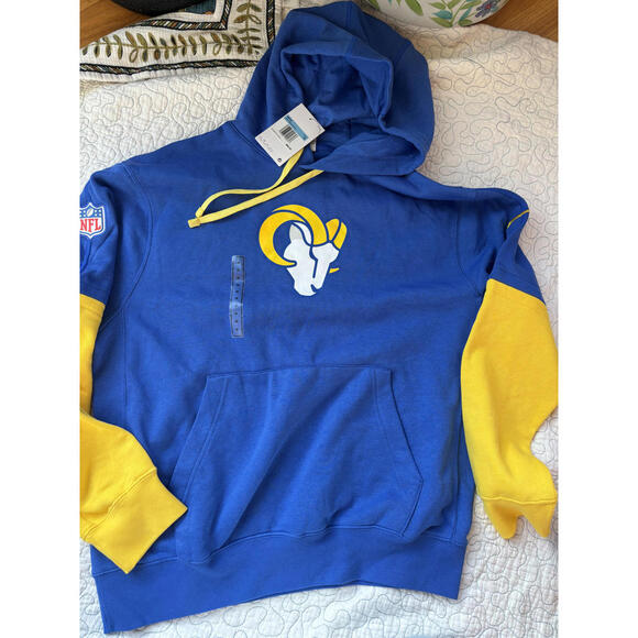 Nike Other - Nike NFL Los Angeles Rams Blue and Yellow Hoodie Size Medium #463